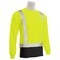 Erb Safety T-Shirt, Birdseye Msh, Lng Slv, Class2, 9007SBSEG, Hi-Viz Lime/Blk, 3XL 62459